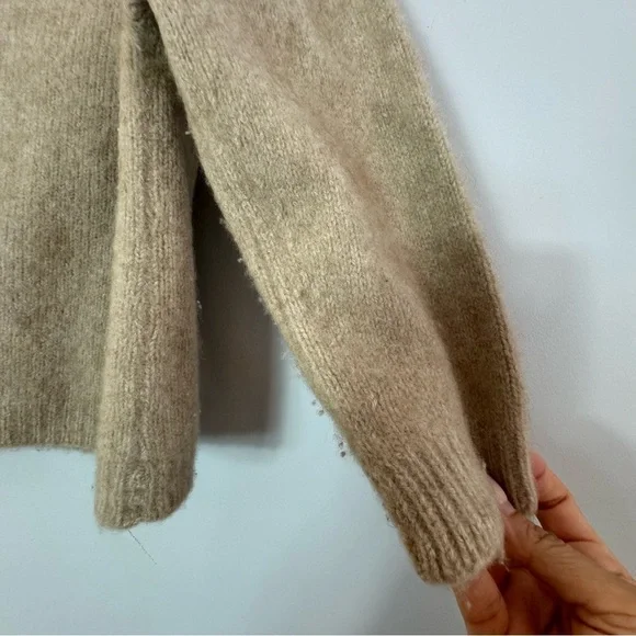 DeLoux 100% Imported Cashmere Cardigan 1950s Sweater Tan - Picture 8 of 13